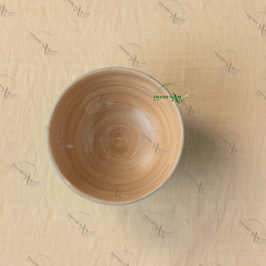 Bol en bambou minimaliste Eco bambou décor fait à la main artisanat naturel cadeau personnalisé pièce maîtresse pour la maison cuisine salon Vase - Product Image 4