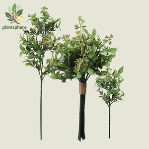 Trang trí nhân tạo hạt tiêu (với trái cây) bụi cây gỗ Hoàng Dương màu xanh lá cây cây cây chi nhánh cho sân vườn trong nhà/ngoài trời trang trí nội thất - Product Image 1