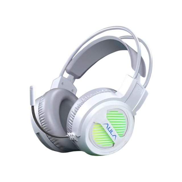 AULA S606B Wired Gaming Headset with Microphone USB2.0 Over Ear Headphones Comfortable Earmuffs for PC Laptop Office Study