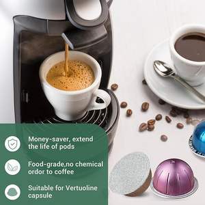 Capsules de café <span class=keywords><strong>Nespresso</strong></span> Vertuoline, couvercles en aluminium auto-adhésifs de qualité alimentaire, 63 mm, 100 pièces emballées, revêtement - Product Image 6