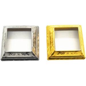 Cubierta Decorativa Moderna de Acero Inoxidable 304, Diseño Cuadrado Duradero, Estilo Europeo, Patrón de Tubería, para Barandilla de Escalera, Cubre Tuberías - Product Image 1