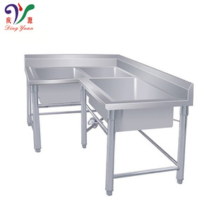 Fregadero <span class=keywords><strong>de</strong></span> Cocina <span class=keywords><strong>de</strong></span> Acero Inoxidable <span class=keywords><strong>con</strong></span> Tres Tazones y <span class=keywords><strong>Patas</strong></span>, Diseño Nuevo para Restaurantes, Hoteles y Cocinas Comerciales - Product Image 1