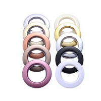 Œillet de rideau perforé en plastique créatif, 4,2 cm x 7 cm, anneau romain, accessoires de rideau multicolores, livraison directe