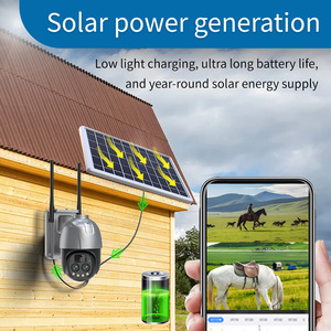 Outdoor Solar Surveillance <b>Camera</b> 2304x1296 Resolution Night Vision 50m Waterproof 4G Remote Voice Intercom Home <b>Security</b> - Product Image 3