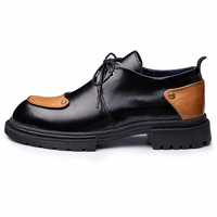 Brounvanm – chaussures en cuir solide pour hommes, chaussures de loisirs, à bout rond, à lacets, semelles épaisses, légères, pour le bureau et la carrière, printemps 2023