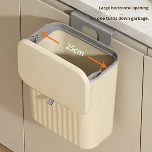 <span class=keywords><strong>Cubo</strong></span> de <span class=keywords><strong>Basura</strong></span> de Pared para Cocina con Tapa, <span class=keywords><strong>Cubo</strong></span> de <span class=keywords><strong>Basura</strong></span> Colgante para Puerta de Armario, Baño, Espacio Reducido, <span class=keywords><strong>Cubo</strong></span> de Almacenamiento de <span class=keywords><strong>Basura</strong></span> - Product Image 6