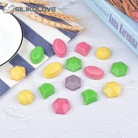 Moule en silicone pour chocolat en forme de diamant rond à 18 cavités, série Gem de SILIKOLOVE, pour pâtisserie et bonbons
