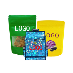 3.5g 7g 14g 28g giáng sinh tùy chỉnh nhựa đứng lên doypack Túi mùi bằng chứng 3.5 gram Ziplock Mylar túi với logo của tôi - Product Image 3