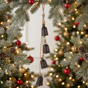 Iron Wind <b>Chime</b> <b>Bells</b> Hanging Rope Decorative Garland Traditional Home Decoration Craft Black Nickel Plated Antique Inspired - Product Image 6