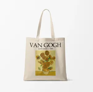 Qetesh Wholesale Recycle Natural Color Simple Printing Heavy Canvas Cotton Plain Tote Bag for Shopping Custom Logo