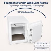 Caja Fuerte Compacta de Acero JYB, Resistente al Fuego, 30 cm, con Doble Cerradura, Gabinete de Seguridad para Almacenamiento de Documentos en el Hogar y la Oficina