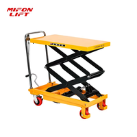 MIFONLIFT 200kg 0,72/1,26m Manuelle Hydraulische Hebebühne, Mobile Elektrische Hebevorrichtung, Einfacher Kleiner Wagen