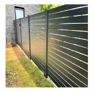 Venda quente Boa Qualidade Outdoor Metal Black Alumínio Privacy Fence Industrial Punching Privacy Fence e Gate