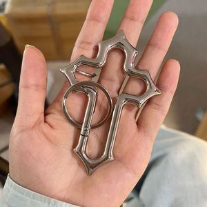 Carabiner Cross Keychain Christian Cross Pendant Bag Charm <b>Clips</b> KeyRing for Backpack Belt Loops <b>Spring</b> Keychain Accessories - Product Image 6