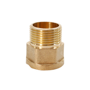 Adaptateur droit en laiton fileté mâle-femelle, raccord de tuyau en cuivre pour plomberie, eau et gaz - Product Image 4