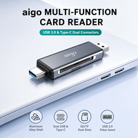 Lecteur de cartes SD TF USB 3.0 Type-C portable en aluminium, adaptateur de carte mémoire OTG pour appareil photo, drone, caméra embarquée, transfert de photos, ordinateur portable, PC