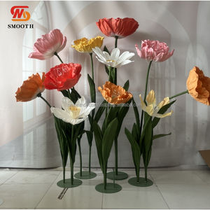 Fleurs artificielles géantes personnalisées en fer et tissu, modèle 1009001, pour décoration de mariage, fête, vitrine de centre commercial - Product Image 6