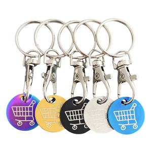 Chine Usine Logo Personnalisé Porte-clés Chariot Promotionnel Métal Europe Allemagne France Porte-<span class=keywords><strong>Monnaie</strong></span> Panier Jeton Porte-clés - Product Image 3