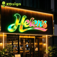 Enseigne néon personnalisée avec logo, équipement publicitaire LED aux couleurs magiques, certifié CE, décoration lumineuse extérieure en acrylique 3D pour voiture