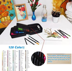 H B 120 Kit de crayons de couleur à base d'huile noyau souple croquis professionnel superposition mélange ensemble de <span class=keywords><strong>dessin</strong></span> d'artiste <span class=keywords><strong>pour</strong></span> adultes adolescents - Product Image 2