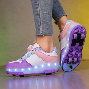 Zapatos de Patinaje con <span class=keywords><strong>Luces</strong></span> LED para Niños, Zapatos Deportivos para Exteriores, Ruedas Desmontables, Material de Cuero Transpirable, Entresuela de TPR - Product Image 6