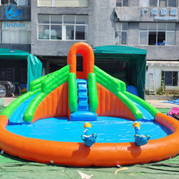 Glissière d'eau gonflable d'enfants extérieurs commerciaux de partie d'été avec la piscine à vendre
