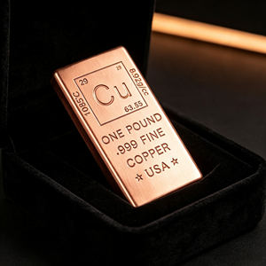 Lingot de cuivre de 1 livre sur le thème scientifique, pureté .999, lingot de métal fin - Product Image 1