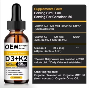 วิตามินรวม Ald Immune Support ชนิดหยด พร้อมวิตามิน D3 และ K2 สำหรับผู้ใหญ่ ผู้หญิง และผู้ชาย - 60 มล. ประโยชน์ด้านความงาม ปริมาณ 2 มล. ต่อหนึ่งครั้ง - Product Image 2