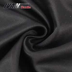 Quần Áo Thời Trang Vải Dệt Kim Đan Xen 100% Polyester Màu Đen Trơn Cho Đồ Thể Thao