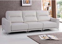Canapé moderne 3 places avec revêtement en tissu doux, structure en bois, assise profonde, canapé contemporain pour salon, salle familiale, espace détente