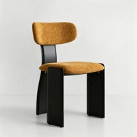 Chaise de salle à manger à accoudoirs rembourrés de style scandinave moderne, dossier confortable et écologique, fauteuil pour la maison et l'hôtel