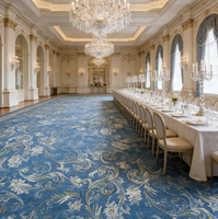 Tapis en nylon jacquard antidérapant, résistant aux taches et antibactérien, fabriqué à la machine, pour salles de banquet et hôtels, écologique et commercial