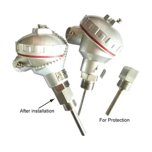 VSEC-tubo de protección Industrial 2 en 1, 6 cables, PT100, tipo envoltura 1/2NPT, Sensor RTD, PT100/PT1000