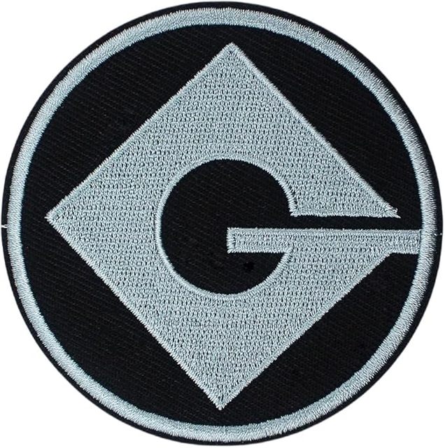 Gru Laboratories Cartoon G Patch Embroidered Iron-on/Sew-on Hat Badge Movie Souvenir Crest Logo DIY Halloween Costume Patches