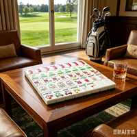 Nuevo Mahjong Americano de 4 Capas de Acrílico 2026, 160 Piezas, Patrón Deportivo de Golf, Grabado Láser y Impresión UV