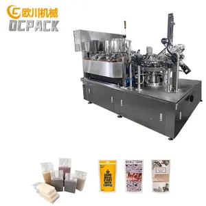 Automatic Rotary Vacuum Weighing Beans Noodle Food Rice Packaging Machine For Meat