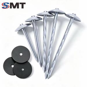 Clous de toiture galvanisés à tête parapluie avec rondelle en caoutchouc, clous ondulés pour tôles de <span class=keywords><strong>ciment</strong></span>-amiantes - Product Image 1