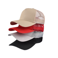 Sombreros de camionero de 5 paneles en blanco personalizados gorra de camionero de malla lisa de alta calidad