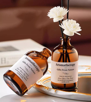 Bouteille d'aromathérapie aromatique Bouteille en verre de parfum de luxe 100ml Bouteille de diffuseur de roseau de conception de désodorisant
