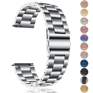 22Mm 20Mm Metalen Band Voor Samsung Galaxy Horloge 6 5 4 47Mm 44Mm Actieve 2 Gear S3 Roestvrij Staal Armband Huawei Horloge 40Mm Band