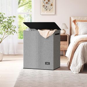 Cho <span class=keywords><strong>Amazon</strong></span> New đôi bông cản trở với có thể tháo rời nắp có thể gập lại Oxford giỏ giặt cho nhà lưu trữ phòng ngủ/ký túc xá - Product Image 2