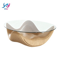 Table d'appoint de luxe personnalisable en bois paramétrique moderne et durable pour hôtel et maison