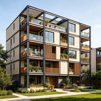 Solution de construction écologique à ossature métallique pour les projets immobiliers résidentiels – Bâtiment résidentiel à structure en acier