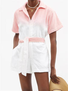 <span class=keywords><strong>2022</strong></span> nouveauté femmes été à manches courtes serviette de plage <span class=keywords><strong>combishort</strong></span> mode cravate teinture coton serviette <span class=keywords><strong>combishort</strong></span> - Product Image 2