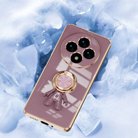Funda Protectora de Lujo para Teléfono, con Recubrimiento Electrolítico, TPU Suave, Antigolpes, con Anillo de Soporte de Plástico para Fedmi 14C