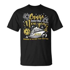 Camiseta Cruise Into The New Year 2026, camiseta de vacaciones de Feliz Año Nuevo - Product Image 1