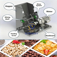 Ligne de production de céréales à économie d'énergie, équipement de fabrication de snacks soufflés multi-formes pour le petit-déjeuner, machine à fabriquer des flocons de maïs et des boules de cacao