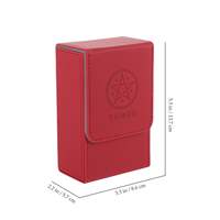 PU Tarot Carte Boîte De Rangement Portable En Cuir Jeu Poker Deck Tarot Carte Cas Cadre