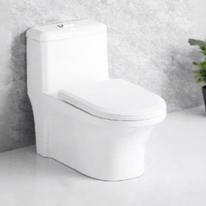 WC en céramique deux pièces avec siphon en P et double chasse pour salle de bain d'appartement - Product Image 4