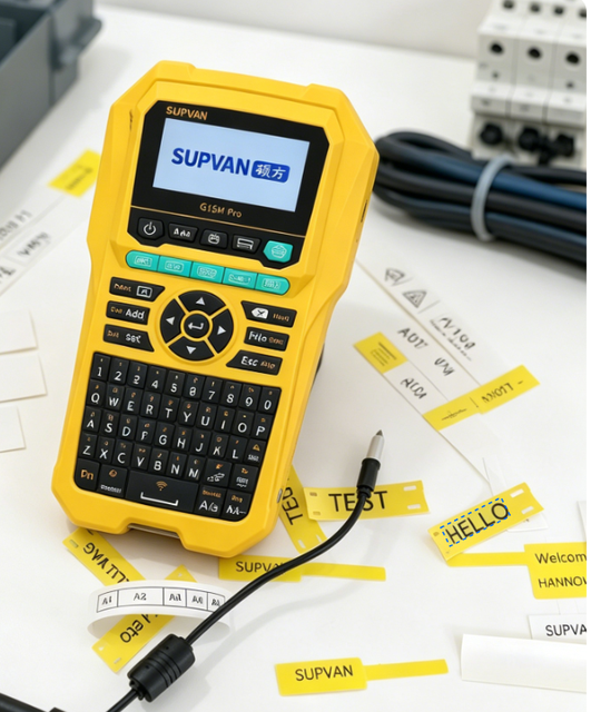Supvan G15M Pro Portable Label Printer Wireless Industrial Label Maker for Cable Marking Home Office and Storage Organization